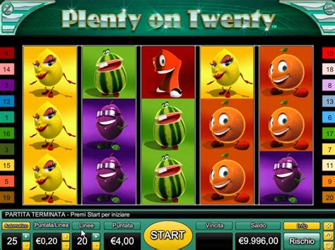 plenty on twenty slot machine